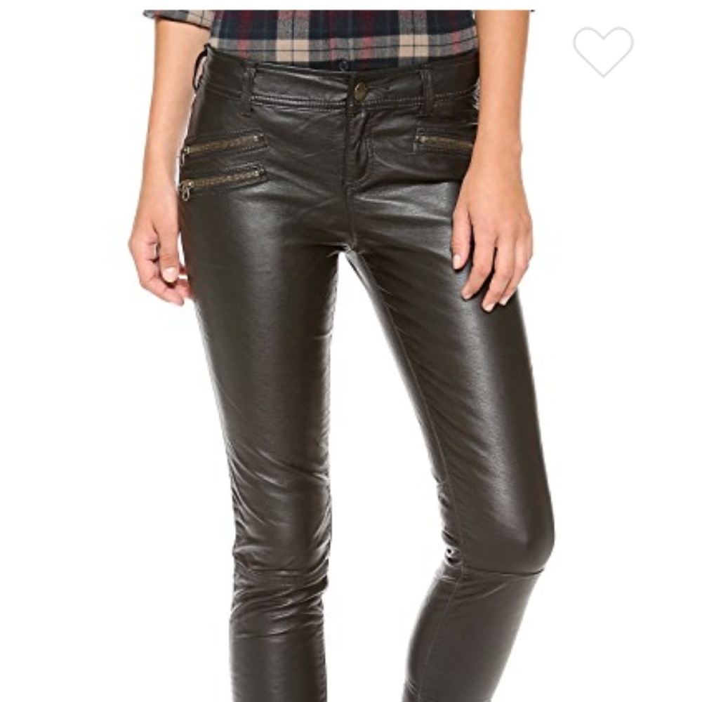 Free People Vegan Leather Skinny Pants
